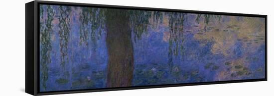 Waterlilies and Willows-Claude Monet-Framed Stretched Canvas