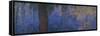 Waterlilies and Willows-Claude Monet-Framed Stretched Canvas