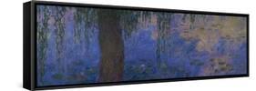 Waterlilies and Willows-Claude Monet-Framed Stretched Canvas