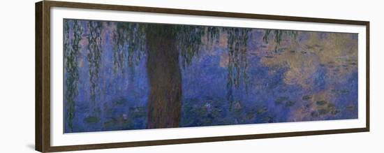 Waterlilies and Willows-Claude Monet-Framed Giclee Print