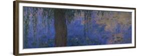 Waterlilies and Willows-Claude Monet-Framed Giclee Print