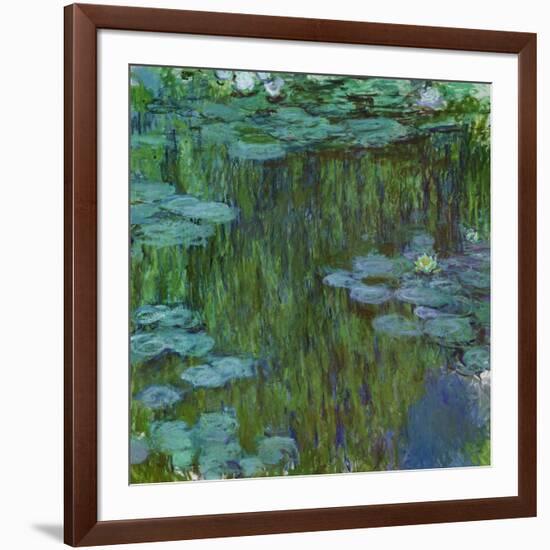 Waterlilies at Giverny, 1918-Claude Monet-Framed Giclee Print