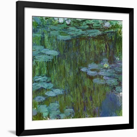 Waterlilies at Giverny, 1918-Claude Monet-Framed Giclee Print