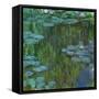 Waterlilies at Giverny, 1918-Claude Monet-Framed Stretched Canvas