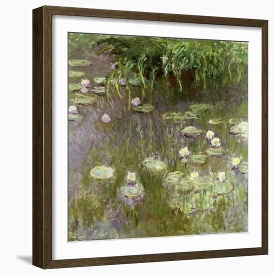 Waterlilies at Midday, 1918-Claude Monet-Framed Giclee Print