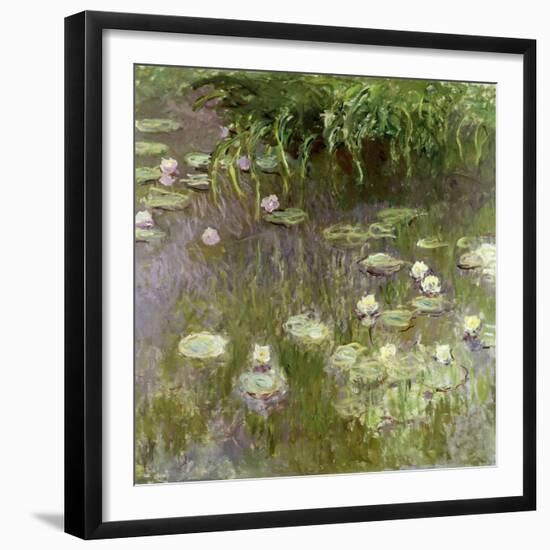 Waterlilies at Midday, 1918-Claude Monet-Framed Giclee Print