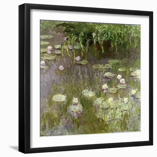 Waterlilies at Midday, 1918-Claude Monet-Framed Giclee Print