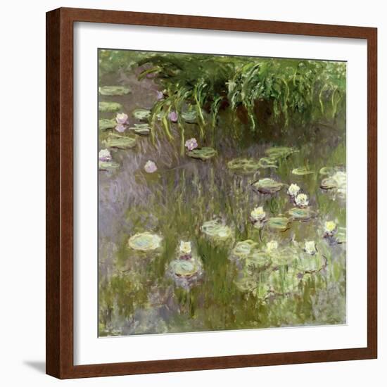 Waterlilies at Midday, 1918-Claude Monet-Framed Giclee Print