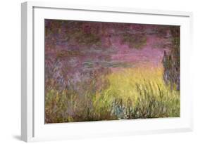 Waterlilies at Sunset, 1915-26-Claude Monet-Framed Giclee Print