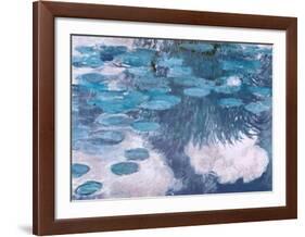 Waterlilies, c.1917-Claude Monet-Framed Art Print