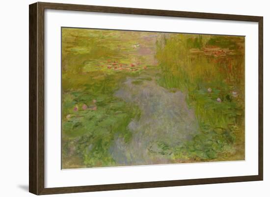 Waterlilies, circa 1919-Claude Monet-Framed Giclee Print