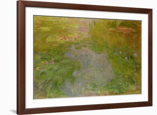 Waterlilies, circa 1919-Claude Monet-Framed Giclee Print