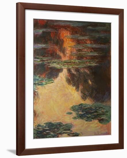 Waterlilies, Detail, 1907-Claude Monet-Framed Giclee Print