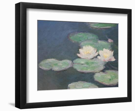 Waterlilies, Evening; Detail-Claude Monet-Framed Premium Giclee Print