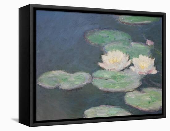 Waterlilies, Evening; Detail-Claude Monet-Framed Stretched Canvas