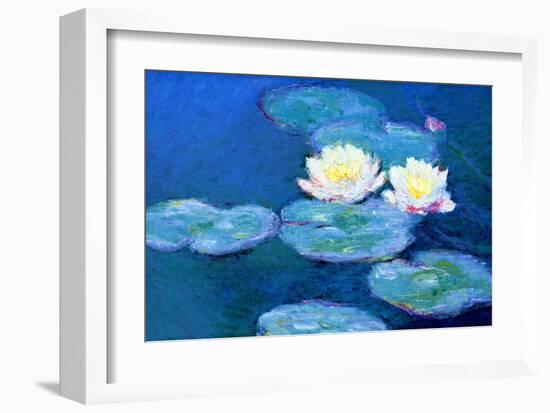 Waterlilies, Evening-Claude Monet-Framed Giclee Print