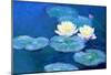 Waterlilies, Evening-Claude Monet-Mounted Giclee Print