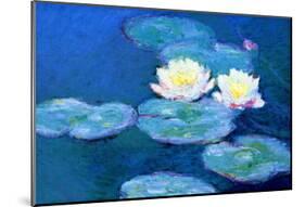 Waterlilies, Evening-Claude Monet-Mounted Giclee Print