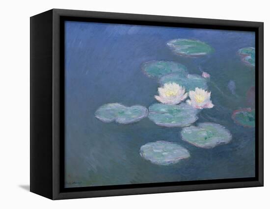 Waterlilies, Evening-Claude Monet-Framed Stretched Canvas