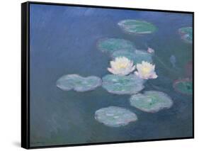 Waterlilies, Evening-Claude Monet-Framed Stretched Canvas