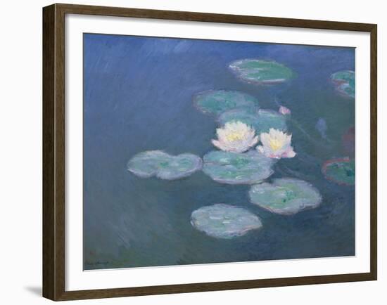 Waterlilies, Evening-Claude Monet-Framed Giclee Print