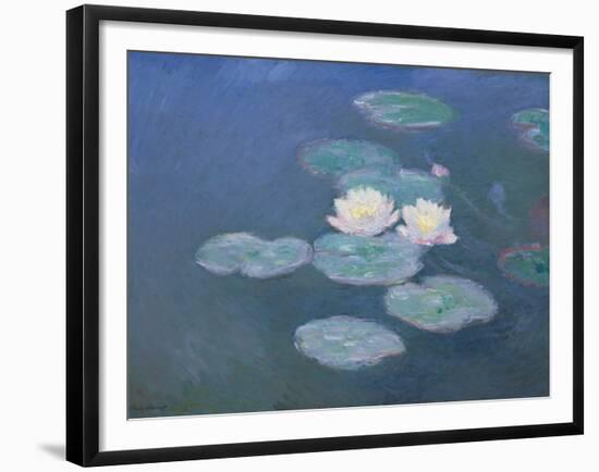 Waterlilies, Evening-Claude Monet-Framed Giclee Print