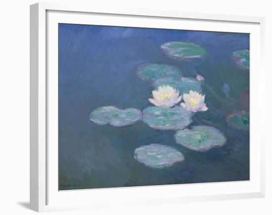 Waterlilies, Evening-Claude Monet-Framed Giclee Print