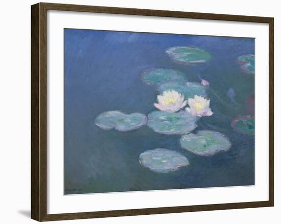Waterlilies, Evening-Claude Monet-Framed Giclee Print
