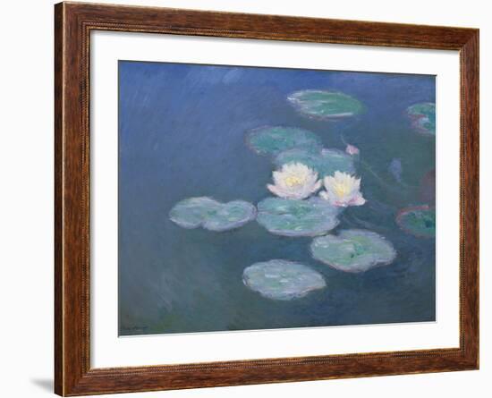 Waterlilies, Evening-Claude Monet-Framed Giclee Print