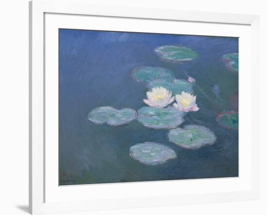 Waterlilies, Evening-Claude Monet-Framed Giclee Print