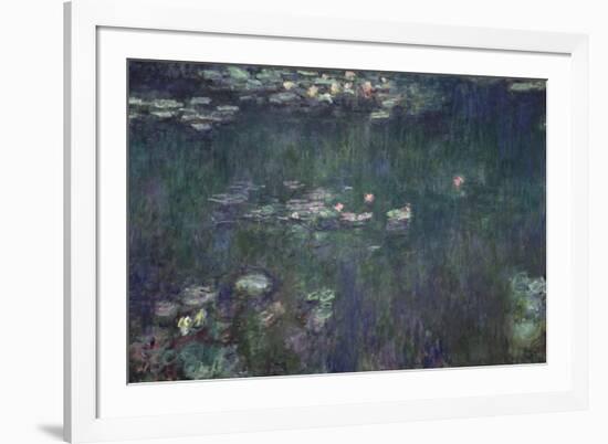 Waterlilies: Green Reflections, 1914-18 (Central Section)-Claude Monet-Framed Premium Giclee Print