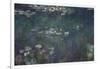 Waterlilies: Green Reflections, 1914-18 (Central Section)-Claude Monet-Framed Giclee Print