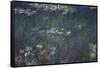 Waterlilies: Green Reflections, 1914-18 (Central Section)-Claude Monet-Framed Stretched Canvas