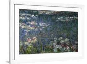 Waterlilies: Green Reflections, 1914-18 (Left Section)-Claude Monet-Framed Giclee Print