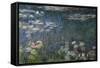 Waterlilies: Green Reflections, 1914-18 (Left Section)-Claude Monet-Framed Stretched Canvas