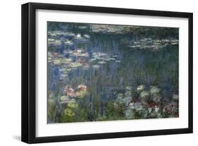 Waterlilies: Green Reflections, 1914-18 (Left Section)-Claude Monet-Framed Premium Giclee Print