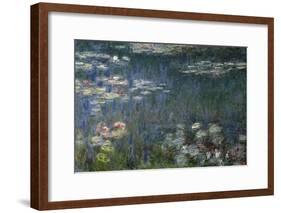 Waterlilies: Green Reflections, 1914-18 (Left Section)-Claude Monet-Framed Giclee Print