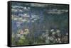 Waterlilies: Green Reflections, 1914-18 (Left Section)-Claude Monet-Framed Stretched Canvas