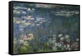 Waterlilies: Green Reflections, 1914-18 (Left Section)-Claude Monet-Framed Stretched Canvas