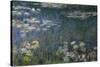 Waterlilies: Green Reflections, 1914-18 (Left Section)-Claude Monet-Stretched Canvas