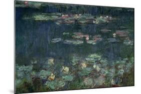 Waterlilies: Green Reflections, 1914-18 (Right Section)-Claude Monet-Mounted Giclee Print