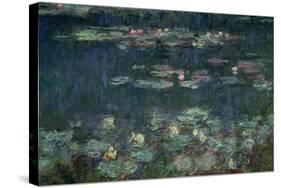 Waterlilies: Green Reflections, 1914-18 (Right Section)-Claude Monet-Stretched Canvas