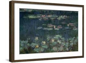 Waterlilies: Green Reflections, 1914-18 (Right Section)-Claude Monet-Framed Giclee Print