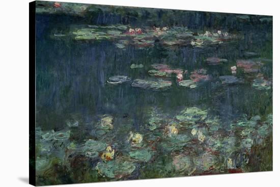 Waterlilies: Green Reflections, 1914-18 (Right Section)-Claude Monet-Stretched Canvas