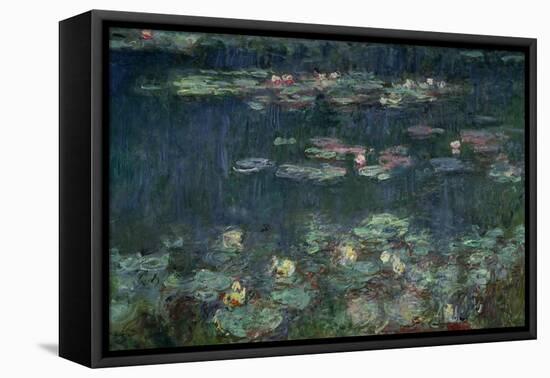 Waterlilies: Green Reflections, 1914-18 (Right Section)-Claude Monet-Framed Stretched Canvas