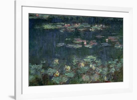 Waterlilies: Green Reflections, 1914-18 (Right Section)-Claude Monet-Framed Giclee Print