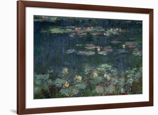 Waterlilies: Green Reflections, 1914-18 (Right Section)-Claude Monet-Framed Giclee Print