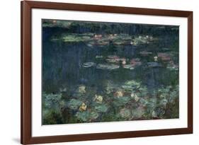 Waterlilies: Green Reflections, 1914-18 (Right Section)-Claude Monet-Framed Giclee Print