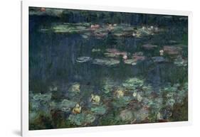 Waterlilies: Green Reflections, 1914-18 (Right Section)-Claude Monet-Framed Giclee Print