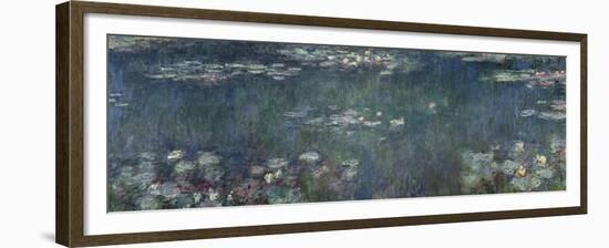 Waterlilies: Green Reflections, 1914-18-Claude Monet-Framed Giclee Print